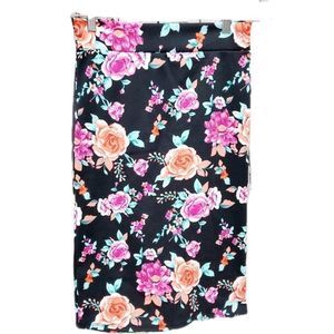 4x $25 New pinup style pencil floral black skirt